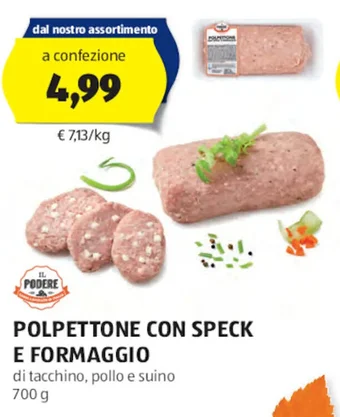 POLPETTONE CON SPECK E FORMAGGIO 700 g