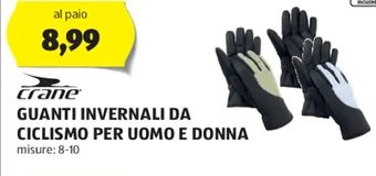 ALDI Crane GUANTI INVERNALI DA CICLISMO PER UOMO E DONNA 8-10 offerta