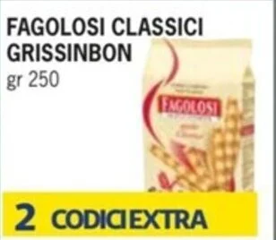 Maxi Family FAGOLOSI CLASSICI GRISSINBON gr 250 offerta