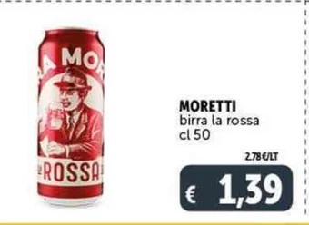 Deco Supermercati MORETTI birra la rossa cl 50 offerta