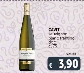 Deco Supermercati CAVIT sauvignon blanc trentino doc cl 75 offerta