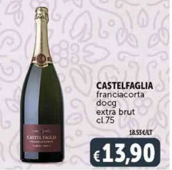 Deco Supermercati CASTELFAGLIA franciacorta docg extra brut cl 75 offerta