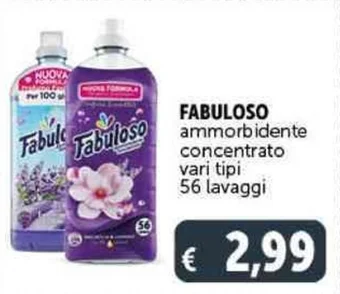 Deco Supermercati FABULOSO ammorbidente concentrato vari tipi 56 lavaggi offerta