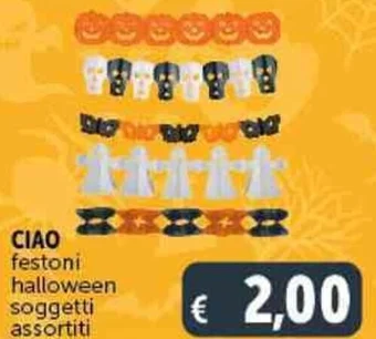 Deco Supermercati CIAO festoni halloween soggetti assortiti offerta