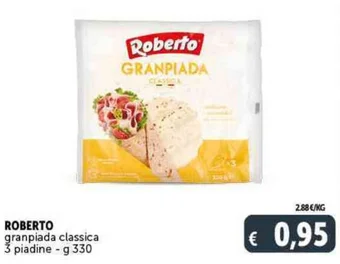 Deco Supermercati ROBERTO granpiada classica 3 piadine - g 330 offerta