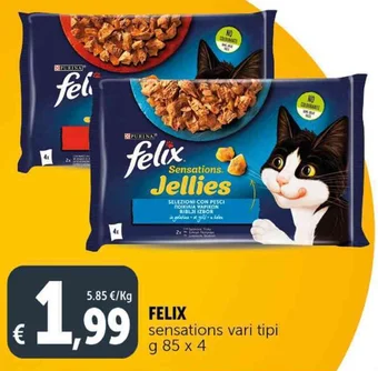 Deco Supermercati FELIX sensations vari tipi g 85 x 4 offerta