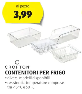 ALDI CROFTON CONTENITORI PER FRIGO offerta