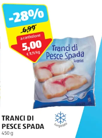 TRANCI DI PESCE SPADA 450 g