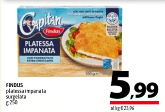 A&O FINDUS platessa impanata surgelata g 250 offerta