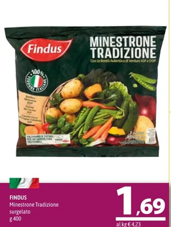 A&O FINDUS Minestrone Tradizione surgelato g 400 offerta
