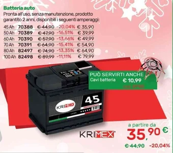 Batteria auto 45Ah