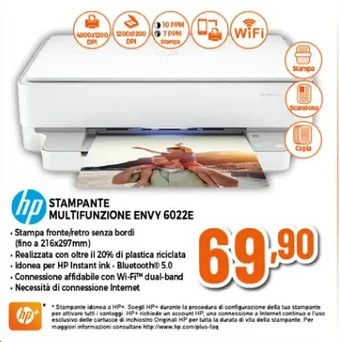Expert hp STAMPANTE MULTIFUNZIONE ENVY 6022E offerta