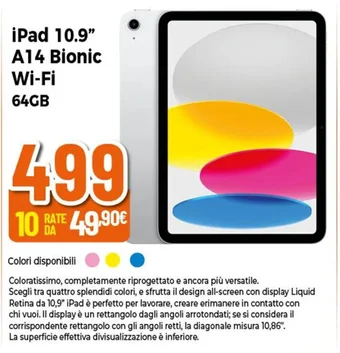 Expert iPad 10.9" A14 Bionic Wi-Fi 64GB offerta