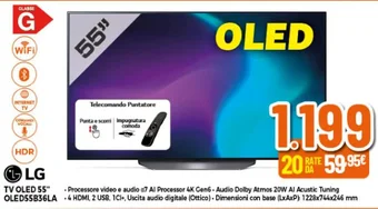 Expert LG TV OLED 55" OLED55B36LA offerta