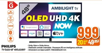 Expert PHILIPS TV OLED 48'' 48OLED857 offerta