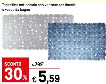Iper La Grande Tappetino Antiscivolo Con Ventose Per Doccia O Vasca Da Bagno offerta