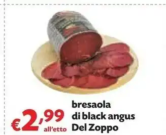 Pam Del zoppo Bresaola Di Black Angus offerta