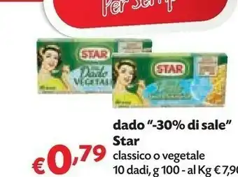 Pam Star Star - I Dadi Classico -30% di Sale 100 g(ml) offerta