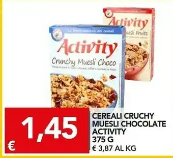 TuoDi Activity Cereali Cruchy Muesli Chocolate offerta