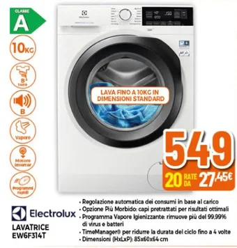 Expert Electrolux LAVATRICE EW6F314T offerta