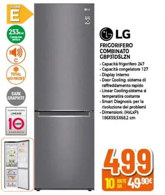 Expert LG FRIGORIFERO COMBINATO GBP31DSLZN offerta