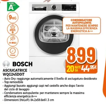 Expert BOSCH ASCIUGATRICE WQG245DOIT offerta