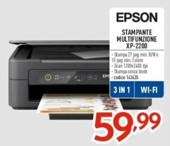 Elettrosintesi EPSON STAMPANTE MULTIFUNZIONE XP-2200 offerta