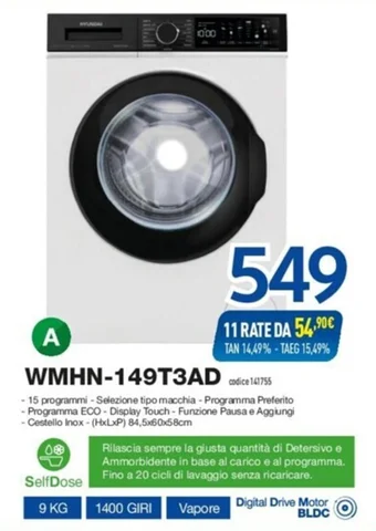 Elettrosintesi HYUNDAI WMHN-149T3AD offerta