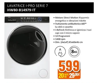 Expert Haier LAVATRICE I-PRO SERIE 7 HW80-B14979-IT offerta