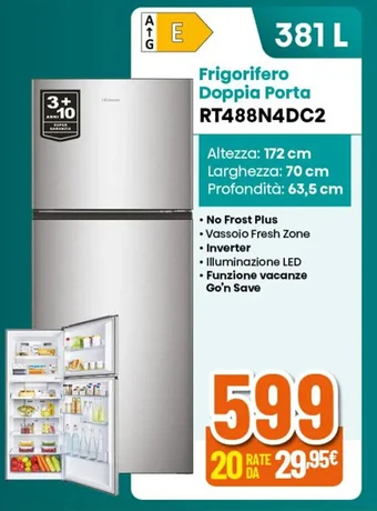 Expert Frigorifero Doppia Porta RT488N4DC2 offerta