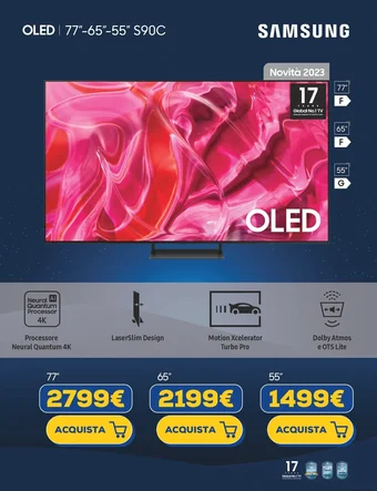 Euronics SAMSUNG OLED 77" S90C offerta