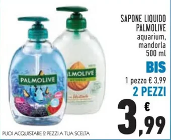 Conad SAPONE LIQUIDO PALMOLIVE aquarium, mandorla 500 ml offerta