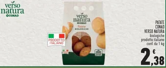 Conad PATATE CONAD VERSO NATURA biologiche prodotto italiano conf. da 1 kg offerta