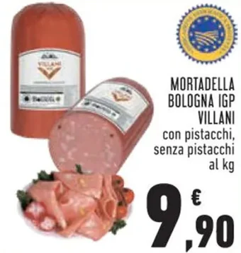 Conad MORTADELLA BOLOGNA IGP VILLANI con pistacchi, senza pistacchi offerta