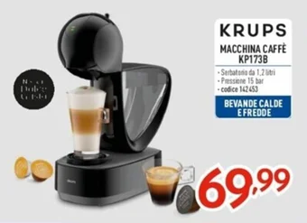 Elettrosintesi KRUPS MACCHINA CAFFÈ KP173B offerta