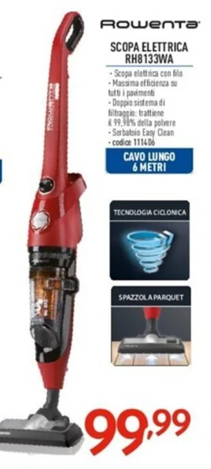 Rowenta SCOPA ELETTRICA RH8133WA