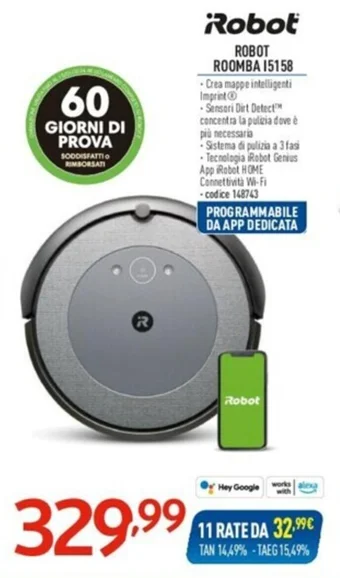 Elettrosintesi ROBOT ROOMBA I5158 offerta