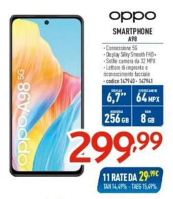Elettrosintesi oppo SMARTPHONE A98 offerta