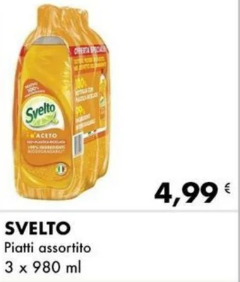 Iper Tosano SVELTO Piatti assortito 3 x 980 ml offerta
