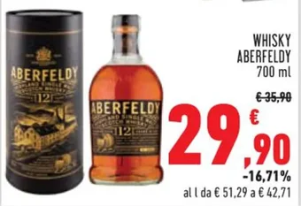 Conad WHISKY ABERFELDY 700 ml offerta