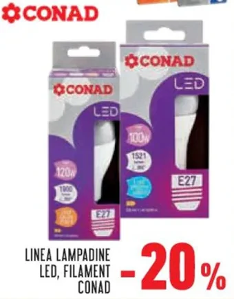 Conad LINEA LAMPADINE LED, FILAMENT CONAD offerta