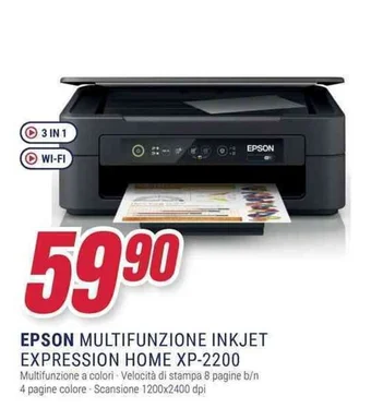 Trony EPSON MULTIFUNZIONE INKJET EXPRESSION HOME XP-2200 offerta