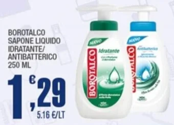 Splendidi e Splendenti BOROTALCO SAPONE LIQUIDO IDRATANTE/ ANTIBATTERICO 250 ML offerta