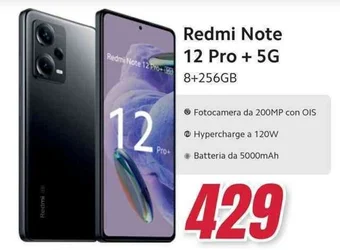 Trony Redmi Note 12 Pro + 5G 8+256GB offerta