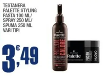 Splendidi e Splendenti TESTANERA PALETTE STYLING PASTA 100 ML/ SPRAY 250 ML/ SPUMA 250 ML VARI TIPI offerta