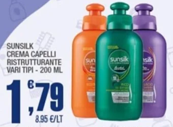 Splendidi e Splendenti SUNSILK CREMA CAPELLI RISTRUTTURANTE VARI TIPI - 200 ML offerta
