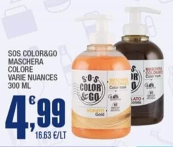 SOS COLOR&GO MASCHERA COLORE VARIE NUANCES 300 ML