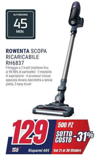 Trony ROWENTA SCOPA RICARICABILE RH6837 offerta