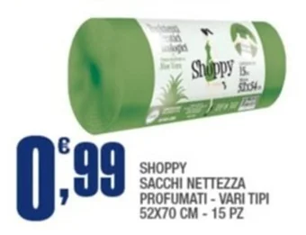 SHOPPY SACCHI NETTEZZA PROFUMATI-VARI TIPI 52X70 CM - 15 PZ