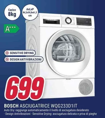 Trony BOSCH ASCIUGATRICE WQG233D1IT offerta